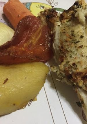 Una foto de Pollo de mar al horno