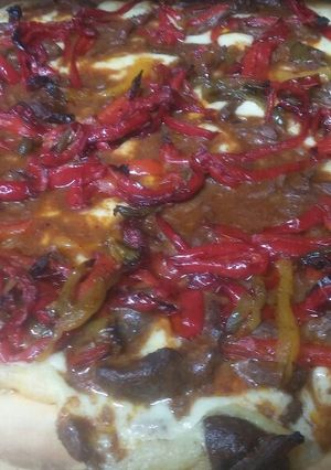 Una foto de Pizza picante