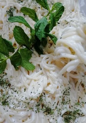 صورة لوصفة معكرونة بلبن