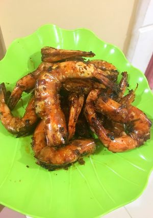 Foto resep Udang bakar pedas