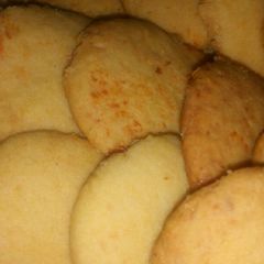 Desiccated coconut cookies A picture of Desiccated coconut cookies.