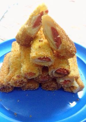 Foto resep Roti Sosis Keju Goreng