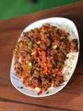 Meat minced rice