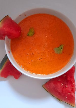 Une photo de Gaspacho de pastèque