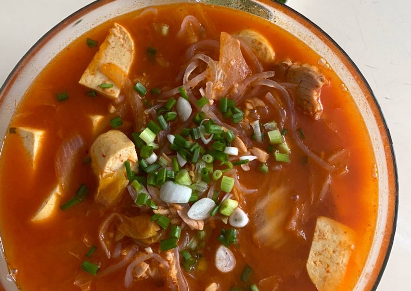 Shirataki kimchi jjigae (low calories)