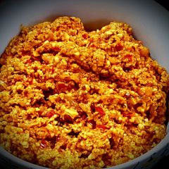 A picture of Paneer Bhurji (Scrambles cottage cheese).