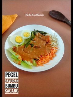 Foto resep Pecel Sayuran bumbu kacang