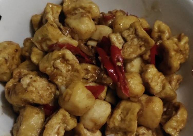 Oseng tahu baso ikan