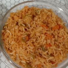 A picture of Schezwan fried rice.