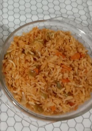 A picture of Schezwan fried rice.