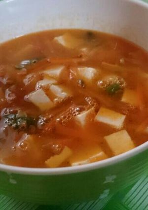 Foto resep Sup tahu pedas 🔥🔥🔥