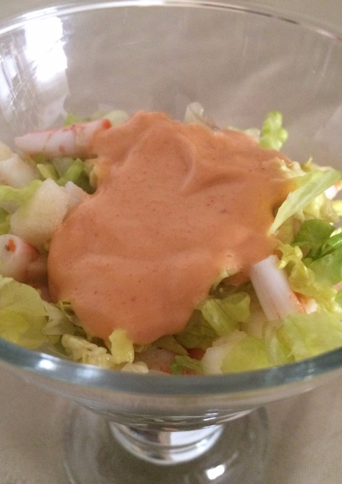 Una foto de Cocktail de gambas con cogollos de Tudela
