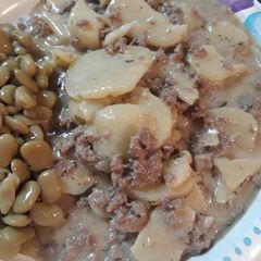 A picture of Potato and Ground Beef Skillet.