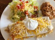 A picture of ground beef burrito