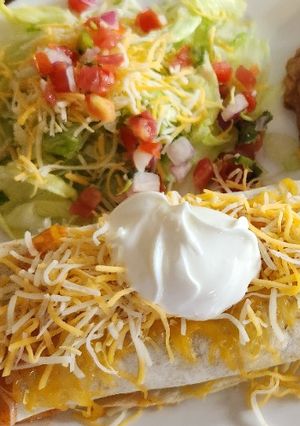 A picture of Beef and Bean Burrito.