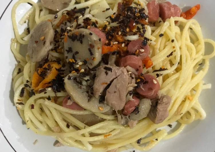 Langkah Mudah untuk Menyiapkan Spaghetti aglio alio Anti Gagal