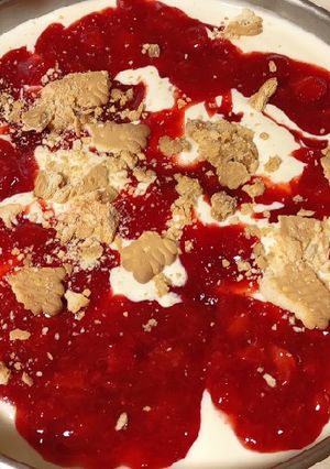 Φωτογραφία της συνταγής Παγωτό cheesecake με φράουλες