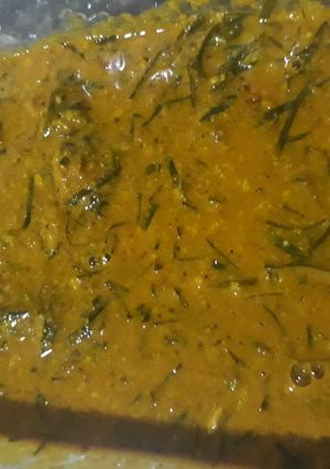 A picture of Melon soup with ukazi.