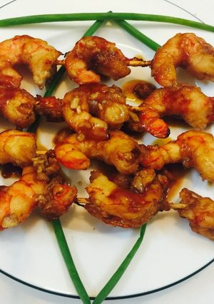 Hình của món Tôm sú nướng.