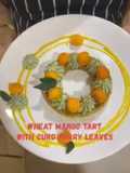 Healthy mango tart with curry leaves