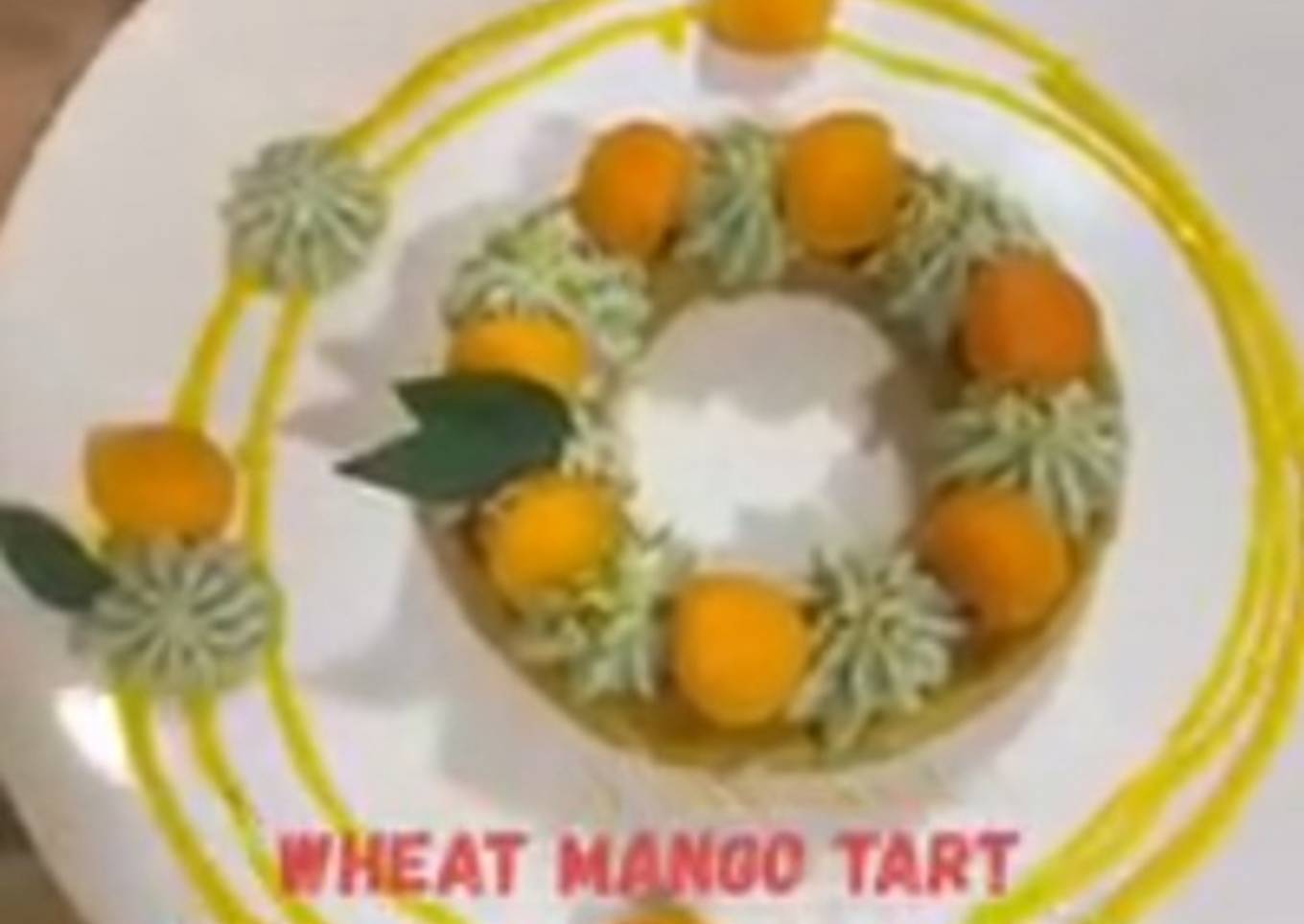 Healthy mango tart with curry leaves