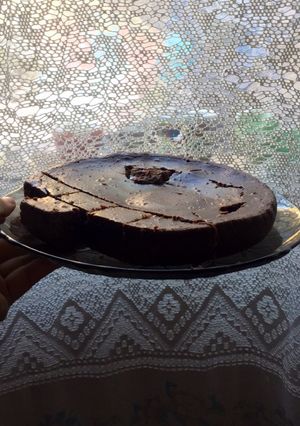 Una foto de Brownie tradicional de chocolate