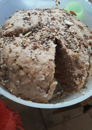 Una foto de Pan de harina integral al microondas