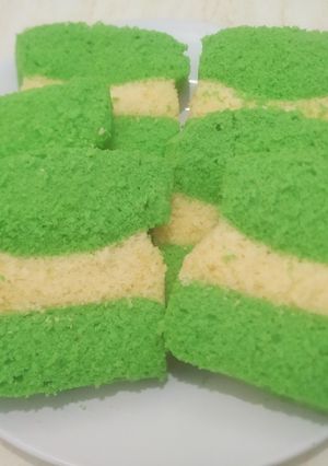 Foto resep Kue Bolu Lapis Kukus Pandan