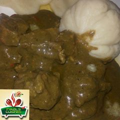 A picture of Baobab soup / miyar kuka.