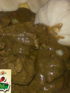 A picture of Baobab soup / miyar kuka.