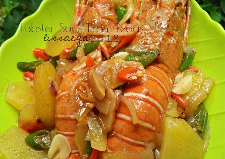 Langkah Membuat LOBSTER saus tiram pedas, Enak