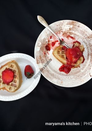 A picture of Sinasir(Rice pancake)waffles.