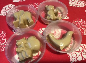 Une photo de Crèmes légères au café praliné et agar agar