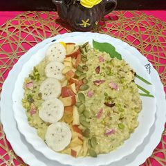 A picture of Rasmalai Oats Healthy Breakfast.