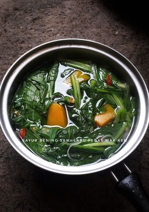 Foto resep Sayur bening sawi labu pedas