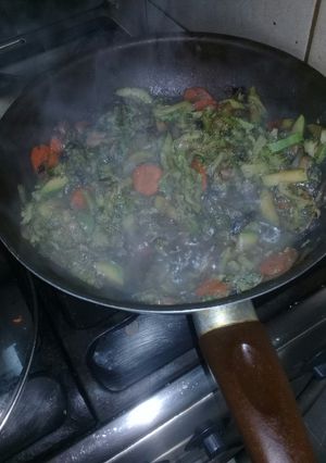 Una foto de Salsa de brócoli vegano