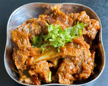 Fresh, Prepare Recipe Mutton chukka Home Style