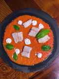 Gazpacho con aringhe e burrata