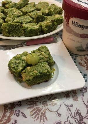 Foto resep Green tea cheese brownies