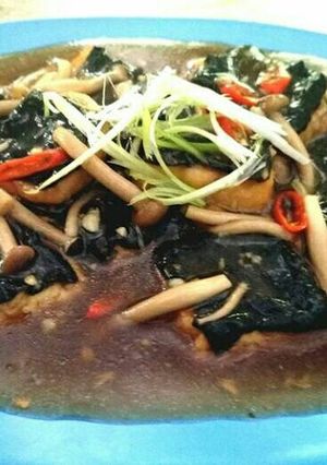 Foto resep Nori tofu with shimeji mushroom