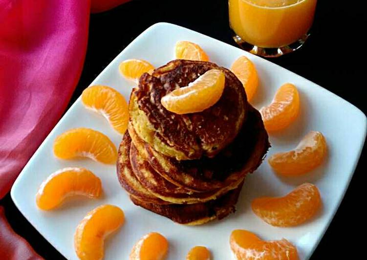 Orange cottage cheese pan cake