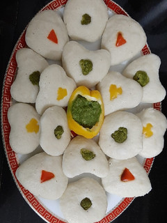 A picture of Kodo Millet(kodri) Mogar Moog Dal Idli.