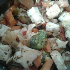 A picture of Mildly sweet n sour tofu salad.