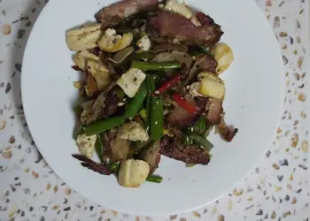 Mudah Cepat Memasak Tumis daging tahu bunga bawang Gurih Mantul