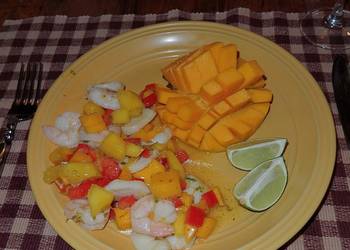 Easy Making Recipe Shrimp and Scallop with Mango Salad Home Style Easy Making Recipe Shrimp and Scallop with Mango Salad Home Style