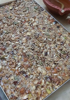 A picture of Nutty seedy Healthy chikki.
