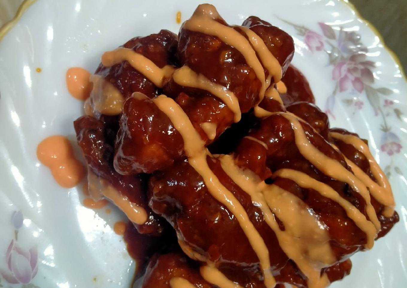 42. Fire Chicken ala Richeese Factory with Cheese Sauce