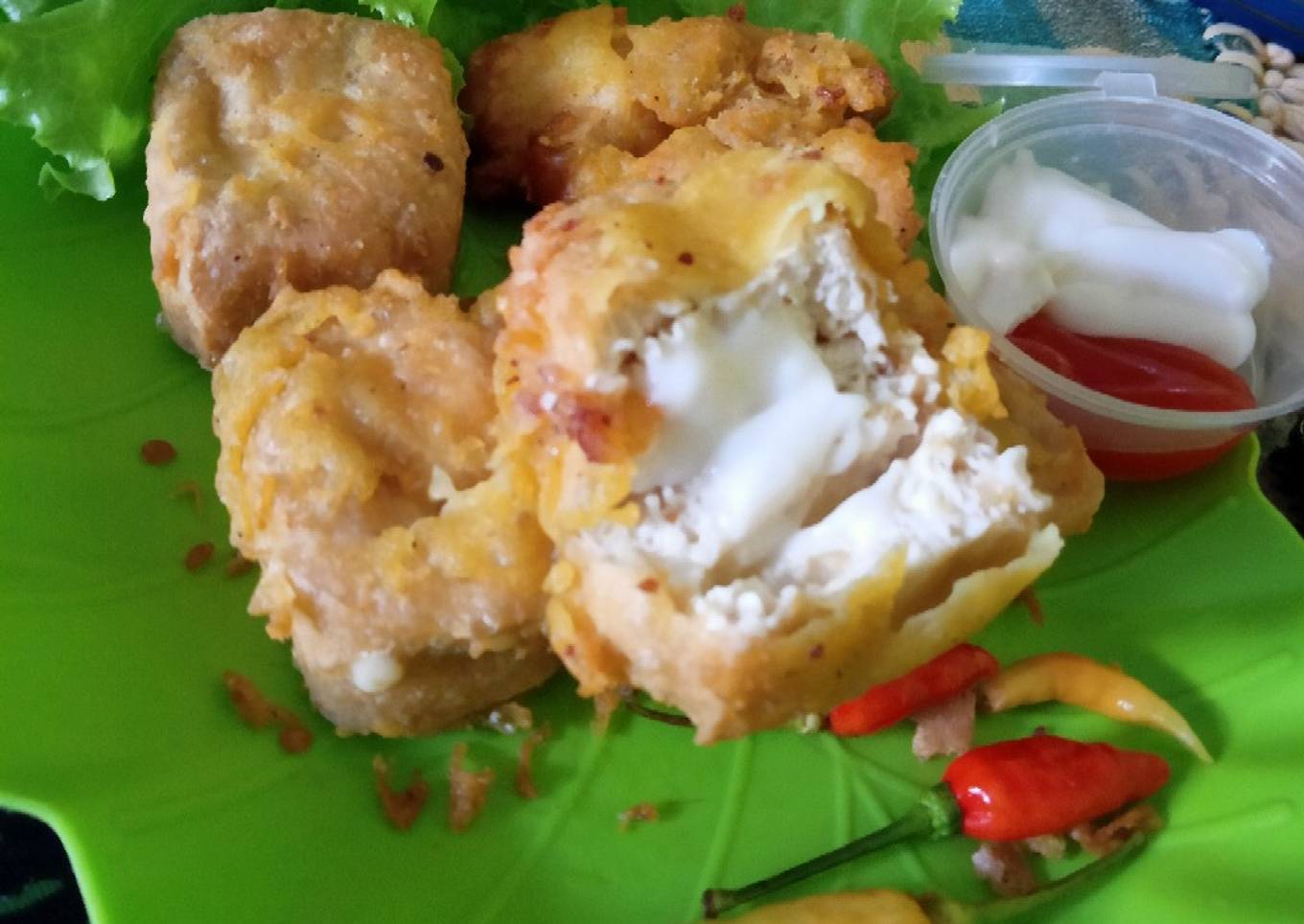 Tahu crispi al mozarela