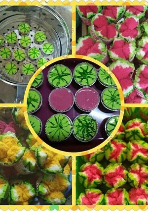 Foto resep Kue kukus semangka