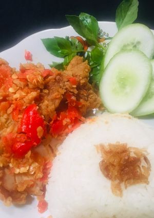 Foto resep Nasi uduk Ayam Geprek